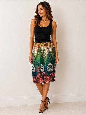 Piccione Piccione Made in Italy Printed Skirt – EU 44 / US 12